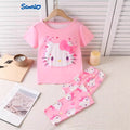 wholesale: girls' short-sleeve pajama sets - lightweight spring/autumn styles for big kids. stylish and trendy loungewear