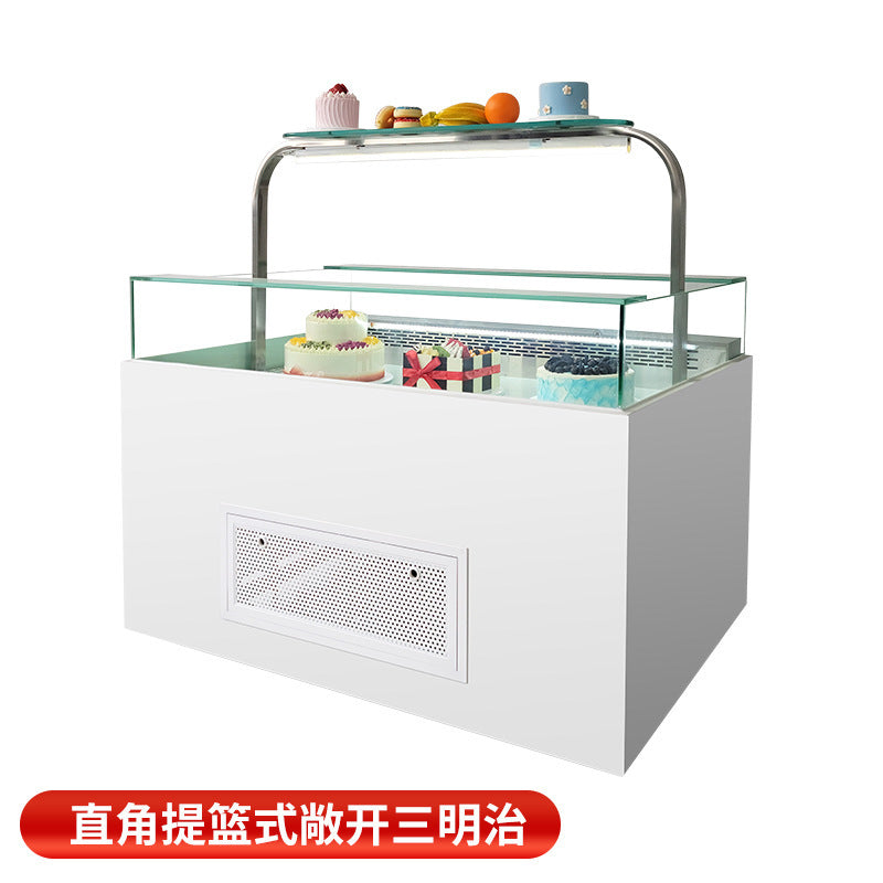 Energy-saving, low-noise, open-style sandwich display case, commercial cake refrigerated showcase, dessert preservation cabinet, multi-functional