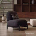 Cream mid-century style living room single sofa designer style living room beauty salon reception fabric cashmere casual chair