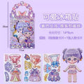 New 3d princess dress-up stickers - ancient style dress-up stickers - reusable dress-up stickers for girls - magnetic dress-up stickers - fridge magnets - easy to use