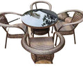 Three-piece rattan chair set casual tea table courtyard rattan outdoor table and chairs balcony tea table and chairs balcony casual table and chairs
