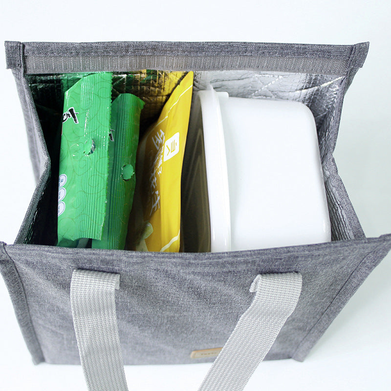 Portable cationic waterproof bento bag, portable lunch bag, thermal insulation bag, lunch box bag, large-capacity bento bag.