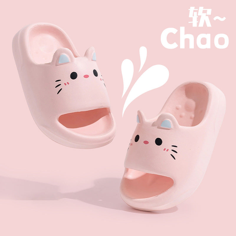 Eva kids' slippers - summer indoor/outdoor anti-slip soft sole slides for boys and girls - cute cartoon designs for toddlers and big kids