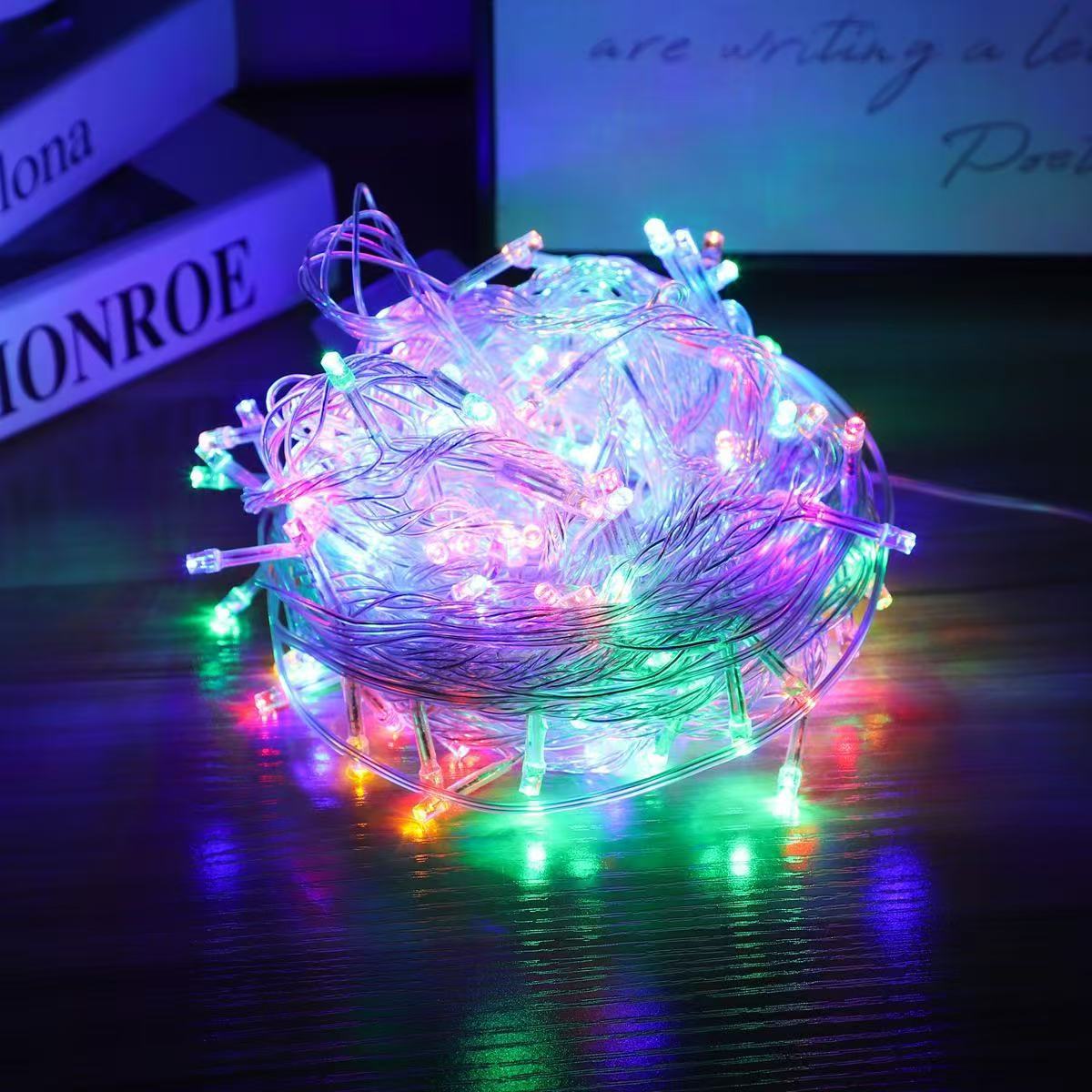 LED flash light string, battery light string, outdoor Christmas lights, festive wedding decoration lights, star light string.