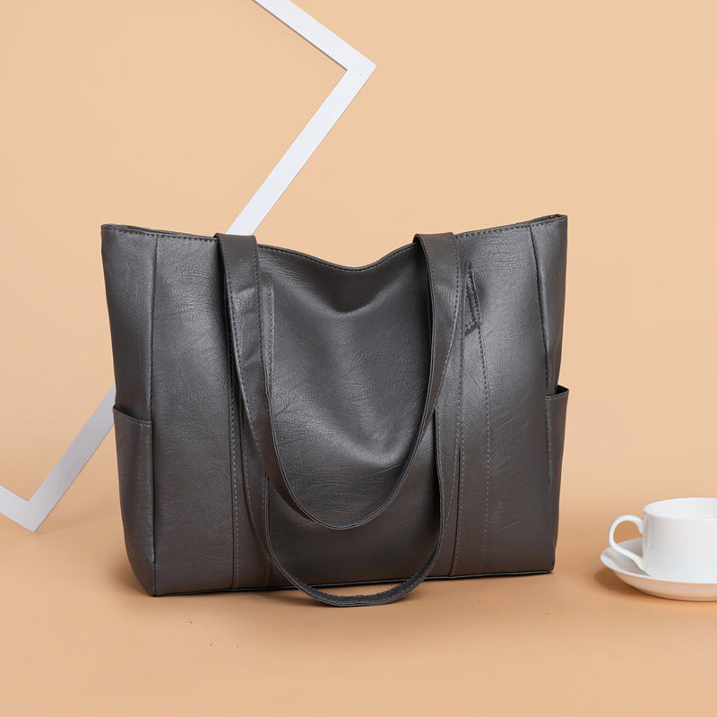 2025 new fashion cross-border women's bag - large capacity shoulder bag, mom bag, simple and versatile tote bag - dropshipping available