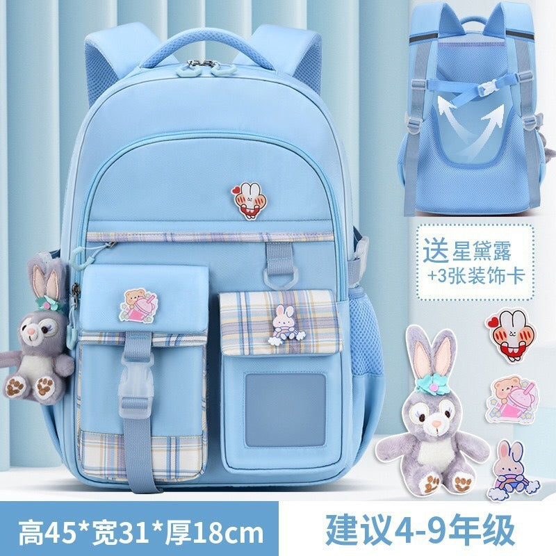 New lightweight school backpack for elementary school students - perfect for girls in grades 1-6. designed for children's spinal protection and reduced burden