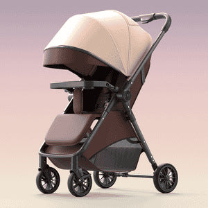 Baby stroller - reclining, ultra-lightweight, portable, foldable, easy-to-assemble, four-wheel, newborn & infant, two-way pushchair