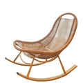 Rocking chair recliner rattan for home balcony rattan chair outdoor courtyard terrace lunch break lazy chair adult casual rocking chair