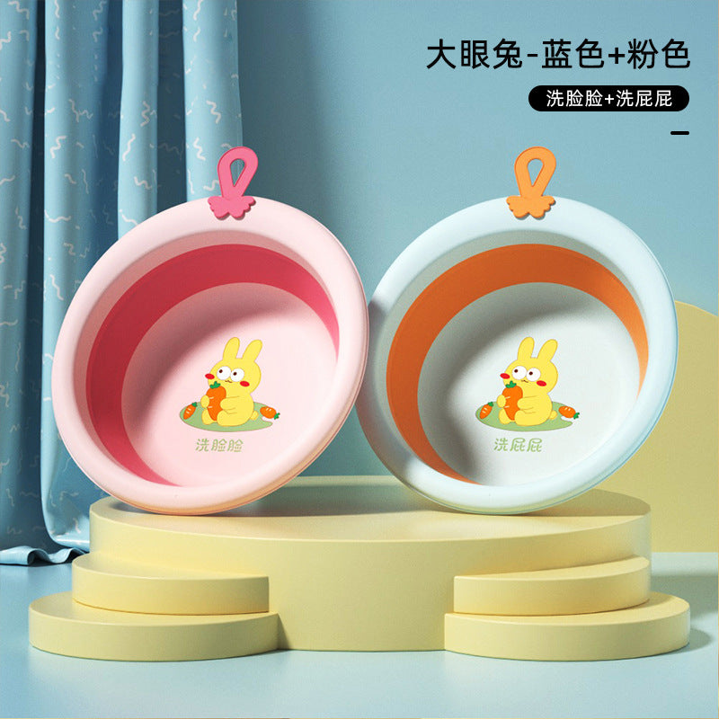 Newborn foldable washbasin - hanging kids basin, collapsible baby washbasin for home use, infant plastic basin