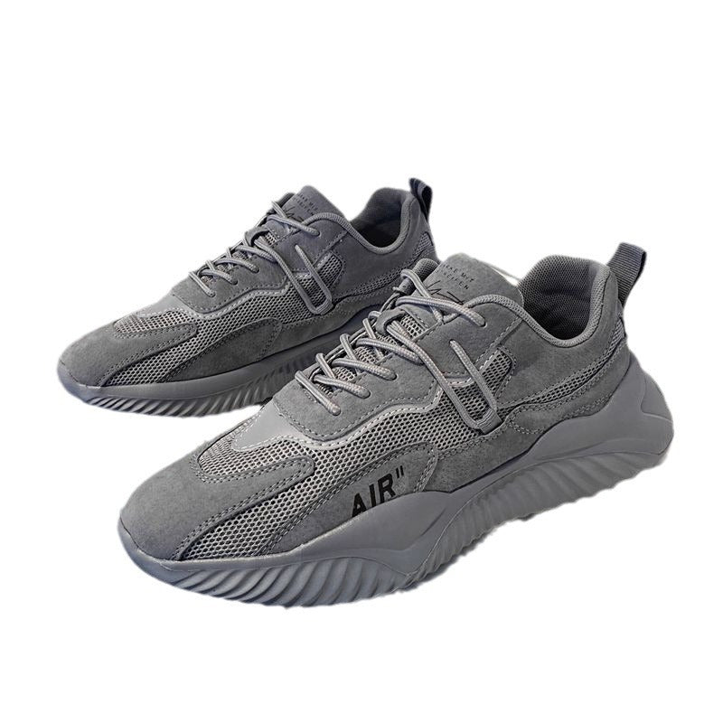 2025 new winter breathable korean style trendy mesh athletic men's shoes versatile casual spring running dad shoes