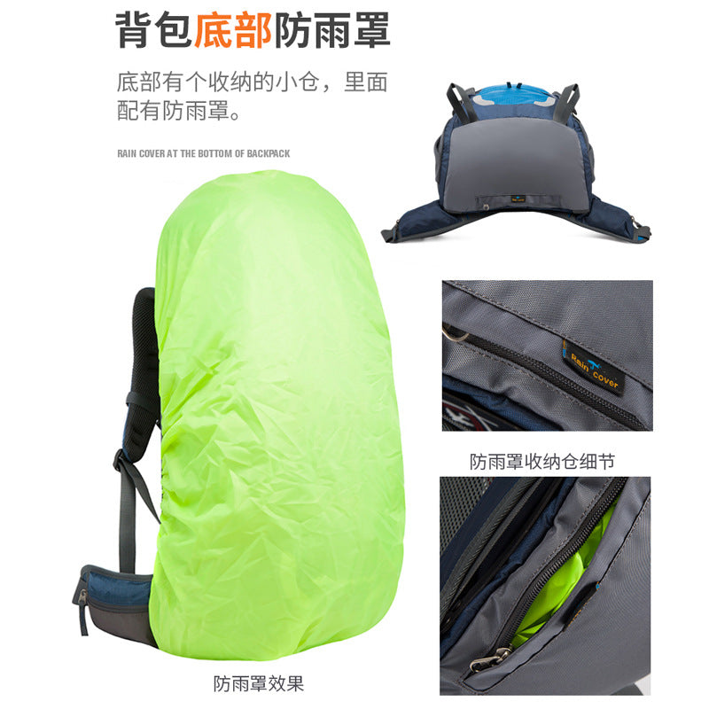 Outdoor sports mountaineering bag 55 liters large capacity 2025 autumn new product backpack hiking camping shoulder men's bag