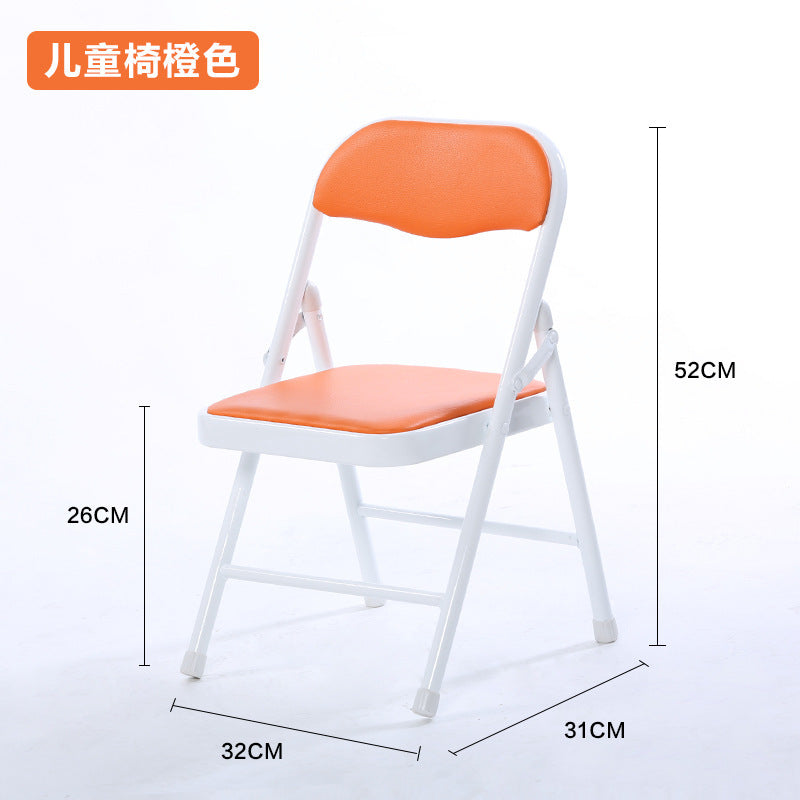 Children's small folding chair Solomon folding stool Children's back chair Kindergarten seat Metal portable chair