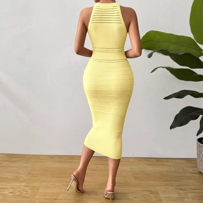 new european and american style hollow-out summer sexy tank top women's dress
