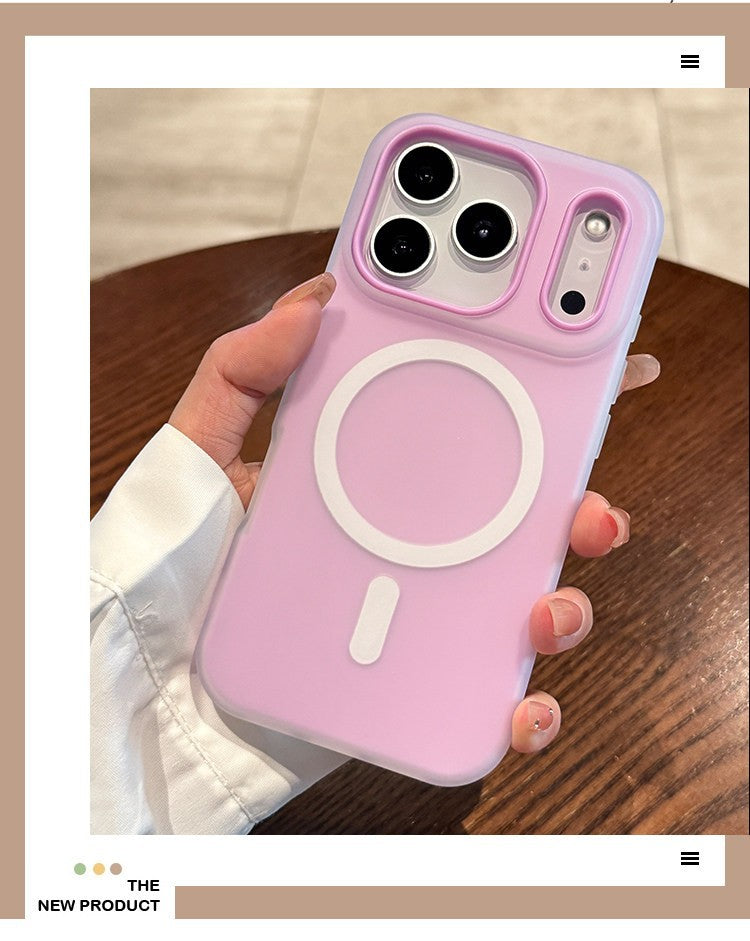 Matte jelly case 2-in-1 apple 17 fashion phone case, compatible with iphone 15, drop-proof minimalist protective cover 16