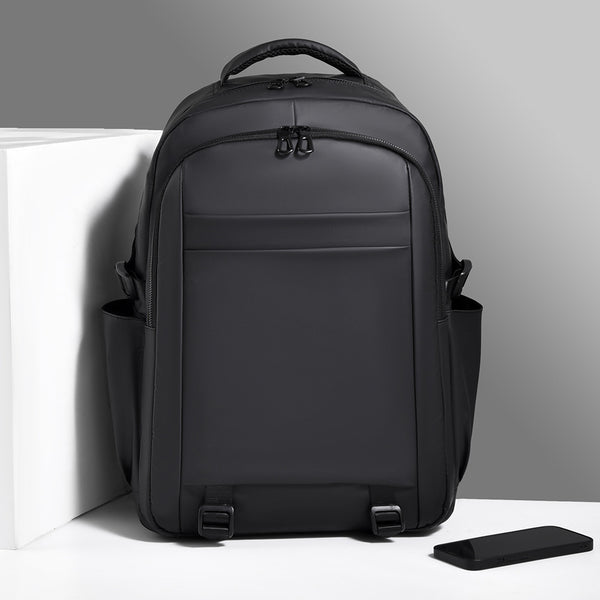 Men's business commuter backpack Large capacity simple travel bag Computer bag Solid color luggage bag College student backpack