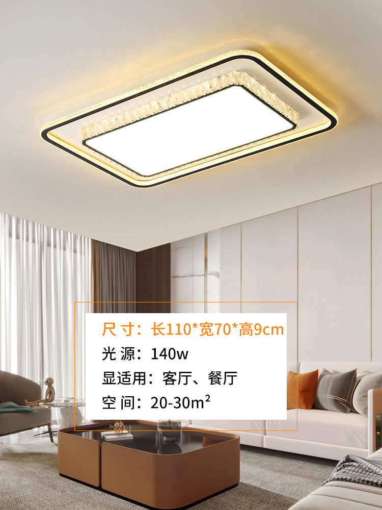 2025 New Modern Simple Living Room Light Zhongshan Home Improvement Lighting Creative Black Edge Bedroom Advanced Sense Ceiling Light