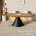 Second-hand style solid wood dining table round table for home small round table dining table small apartment oak color round dining table dining table