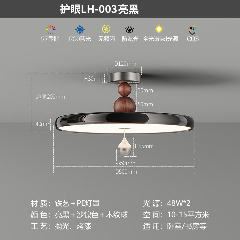 [Strict selection] American pastoral retro chandelier 2025 new French cream wind walnut color eye protection room light