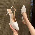Nude french pure lust style high heels women's stilettos 2025 spring and summer new arrivalsexyelegant pointed toe plus sizeflats women