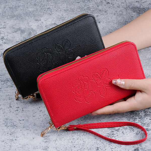 Korean version 2023 new hand wallet women's long zipper multi-function versatile wallet large capacity mobile phone wallet