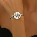 Open bangle wholesale - european & american cross-border trendy jewelry - geometric spiral high-end bracelet - women's statement alloy bangle
