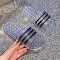 Best selling transparent crystal fashion slippers women's good-looking home bathroom slippers bath anti-slip beach shoes for outing