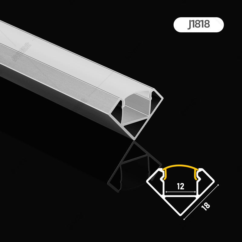 45 degree oblique light slot line light ceiling curtain box light with card slot linear light aluminum slot triangular linear light