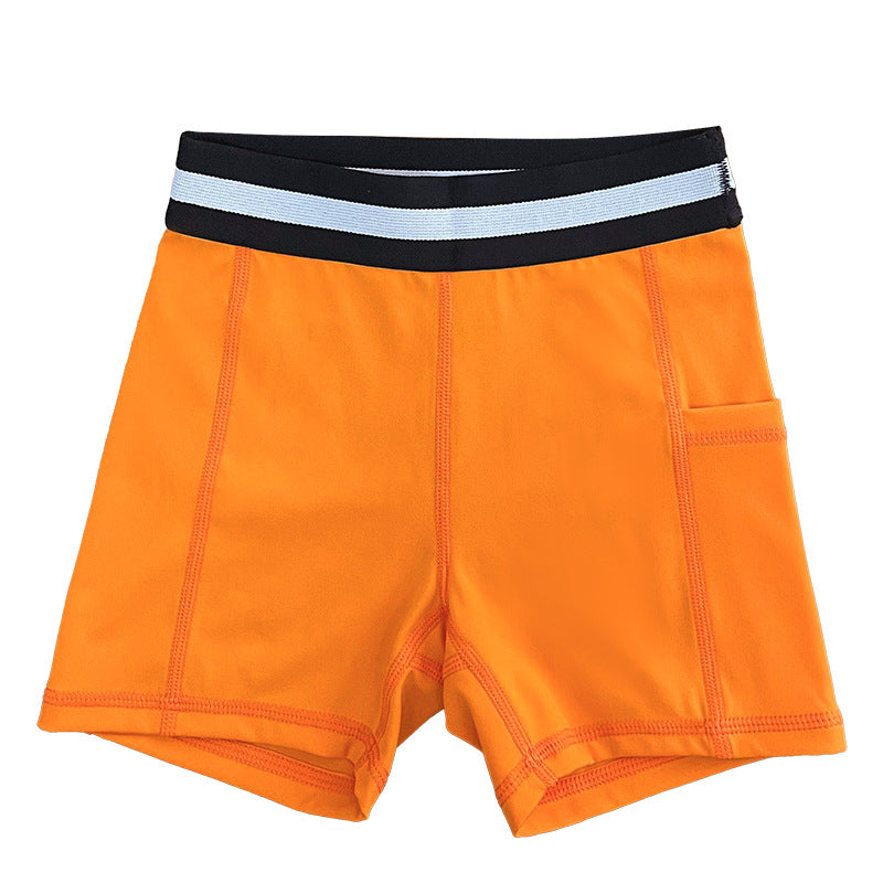High-elasticity, skin-friendly activewear set for girls: quick-dry running, training, yoga, and workout shorts