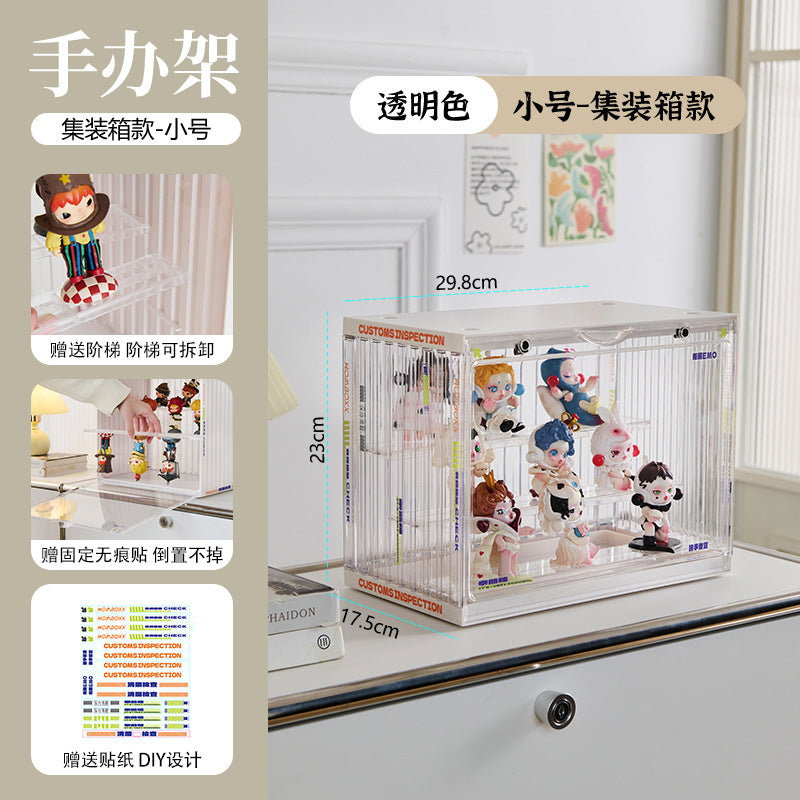 Blind box storage display stand POP MART display box figure popmart container cabinet box PET material