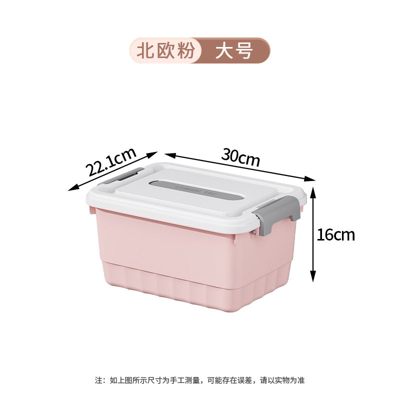 Storage Box Plastic Clothes Organizing Box Covered Portable Storage Box Extra Large Household Toys Snack Storage Box