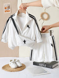 cross-border hot-selling spring new arrival sports set shorts three-piece set with bag