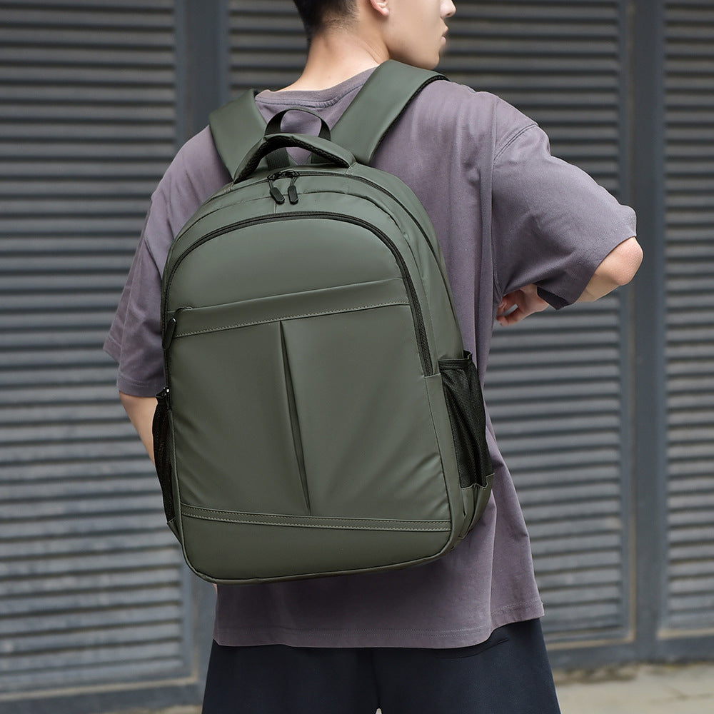 New simple sports backpack fashionable large capacity college student schoolbag business commute leisure double back