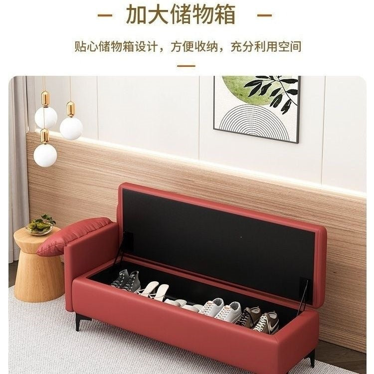 Imperial concubine bench - multi-functional storage ottoman for home use - adult seating - rectangular sofa bench for bedroom