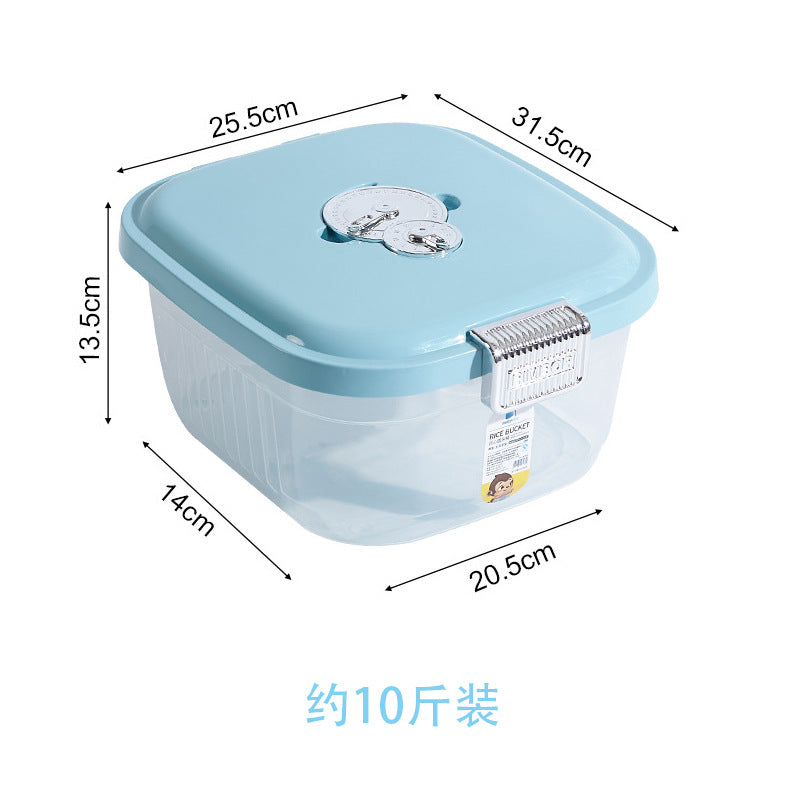 Household miscellaneous grains insect-proof and moisture-proof storage surface box with rice bucket box 25kg large capacity sealed 10kg food-grade rice bucket