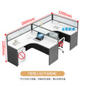 Saint li office desk and chair set - employee computer desk with partition, workstation for finance staff