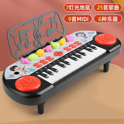 Children's electronic keyboard toy, baby educational toy, early learning for 1-2-3 year olds, playable music multifunctional piano, 4 girls, 6