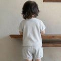 Summer outfit set for babies: infant short-sleeve and shorts two-piece cute set
