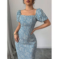 Ebay fashion cross-border export women's summer silmfashionslimming look floral dress