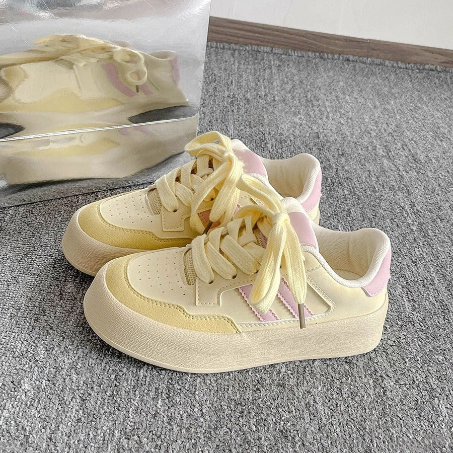 Argan shoes women's white shoes2026new arrival spring and summer with skirt niche styleeasiest for match student casual sports thick sole sneakers