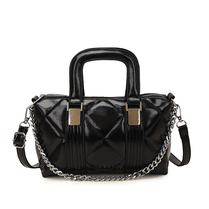 Cross-border casual retro diamond embroidered thread bag 2025 new pillow bag fashionable versatile handbag single shoulder messenger bag