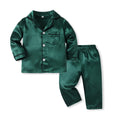 kids pajamas boys and girls long sleevesnew arrival imitation tencel shirt pants spring autumkids home wear suit