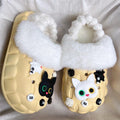 Black and white cat yellow