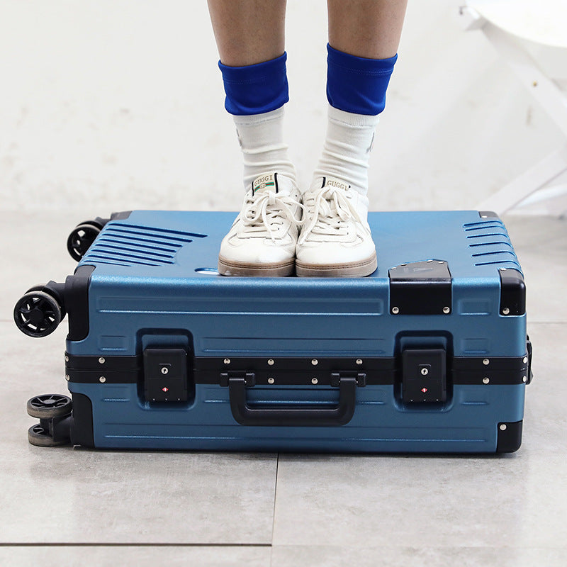 Hongfu Kangaroo Customs Lock Aluminum Frame Trolley Case Silent Universal Wheel Luggage Female Suitcase Male Password Box 20 2