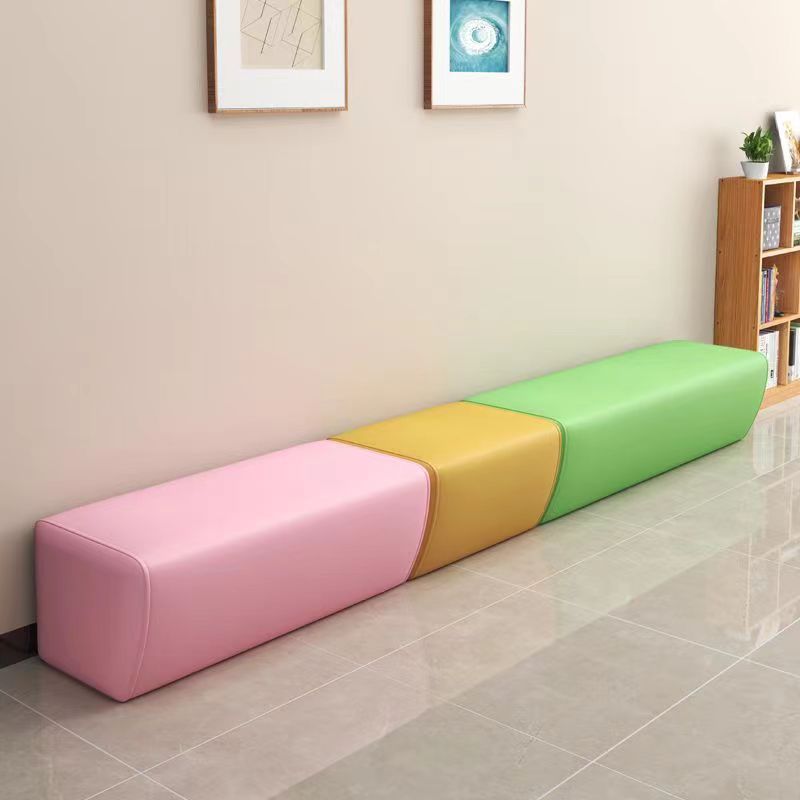 Early childhood education training institution waiting area, leisure and rest area, barber shop reception area, small shoe-changing stool, long sofa waiting chair
