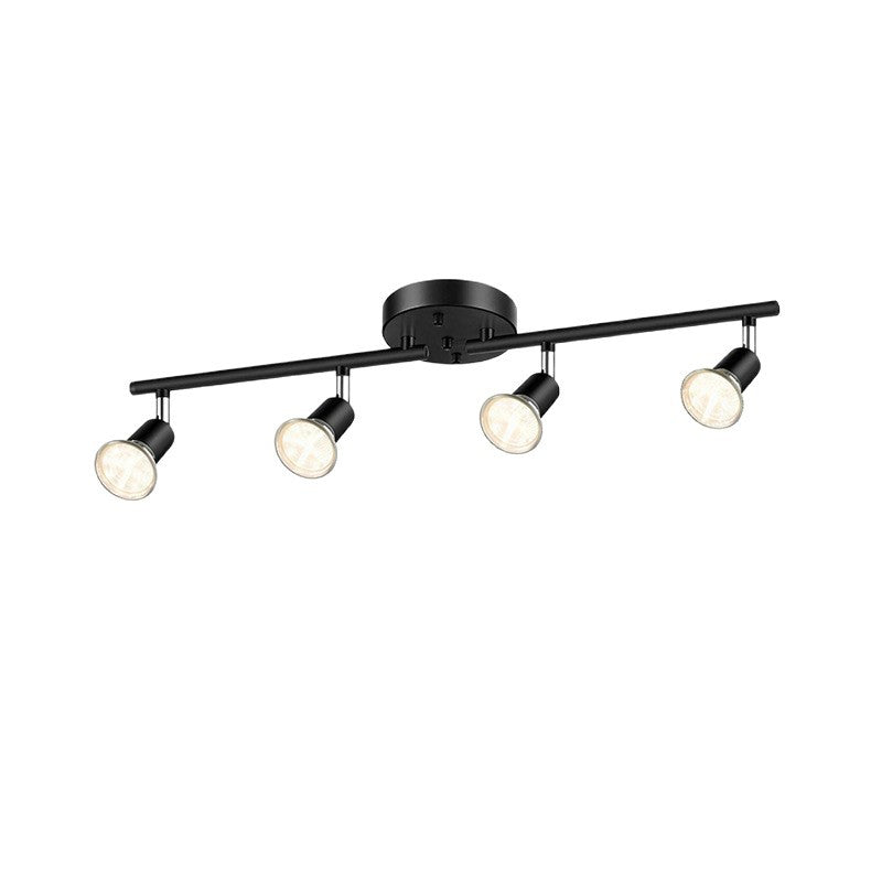 Modern minimalist chrome surface-mounted track lighting fixture for living room, bedroom, hallway, iron ceiling, shop, commercial background wall
