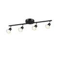 Modern minimalist chrome surface-mounted track lighting fixture for living room, bedroom, hallway, iron ceiling, shop, commercial background wall