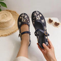 Zaexportplus sizeembroiderflatsnew arrivalfashion buckle low-top lightweight breathable mesh casual shoes wholesale