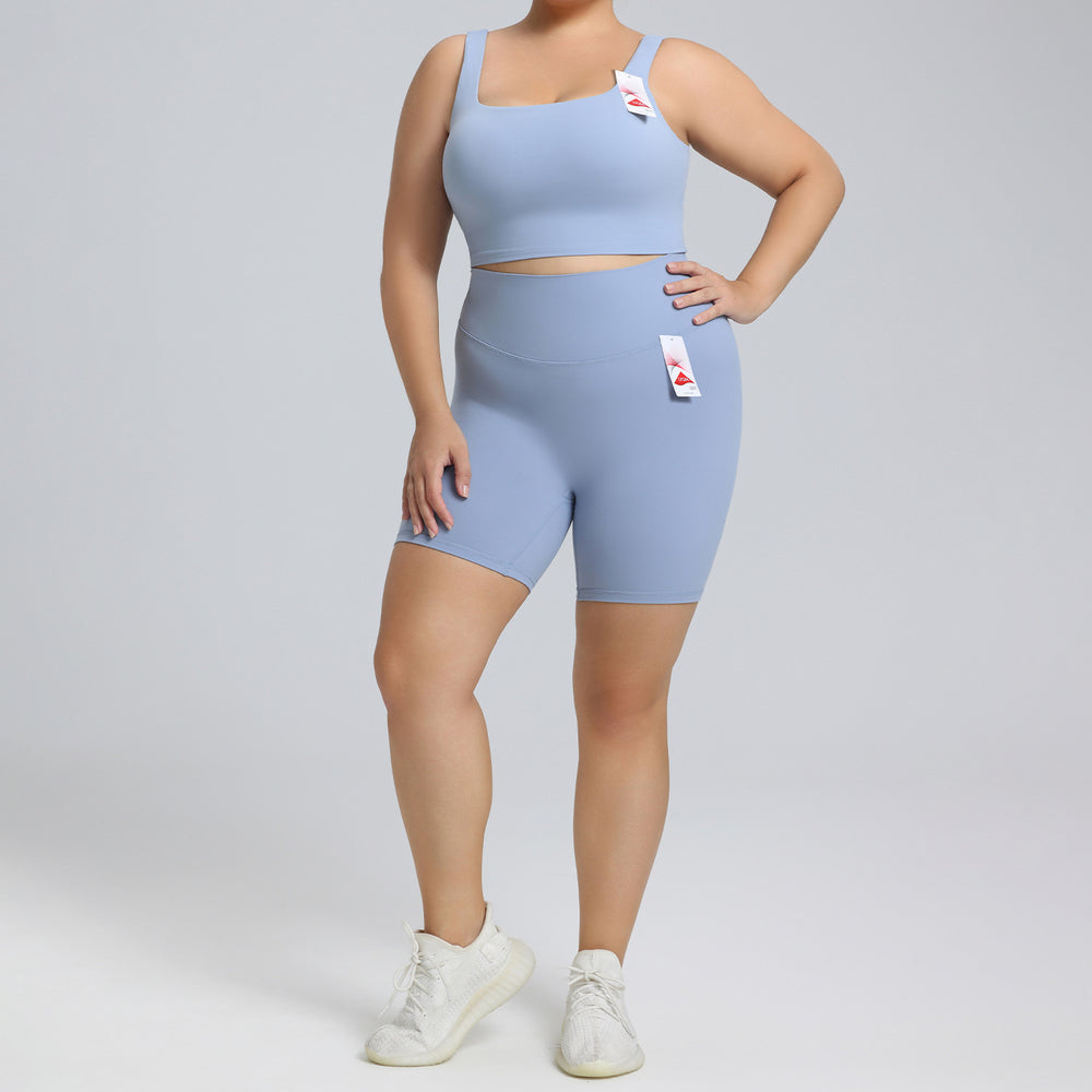 plus size lycra yoga clothes suit high elastic naked tight sportswear women's lulu same style fitness clothes suit