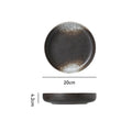 Japanese retro creative restaurant hotel rimmed ceramic western dinner plate deep plate steak plate classic stylish serving plate