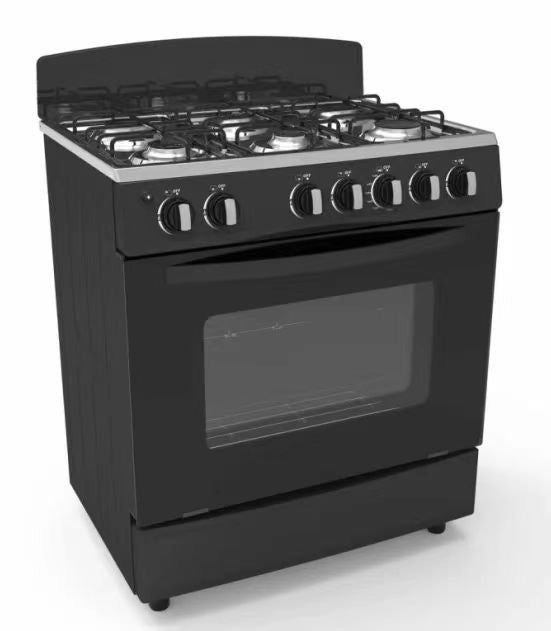 Burner stove with gas oven upright integrated stove 6 six burners 760 wide european standard british standard barbecue